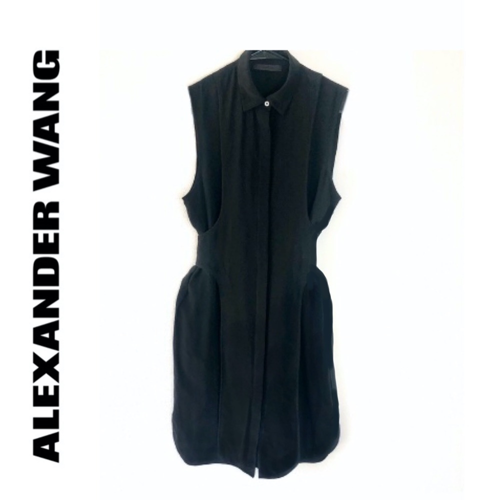 Alexander Wang Silk Layered Racerback Shirtdress M